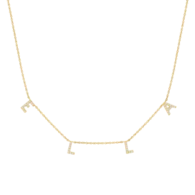 Kids Diamond Spaced Letter Necklace