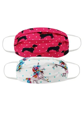 Kids Face Mask Set with Dog Print