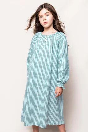 Kids Emerald Ticking Delphine Nightgown