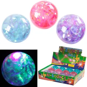 Fun Kids Flashing Glitter Bouncy Ball