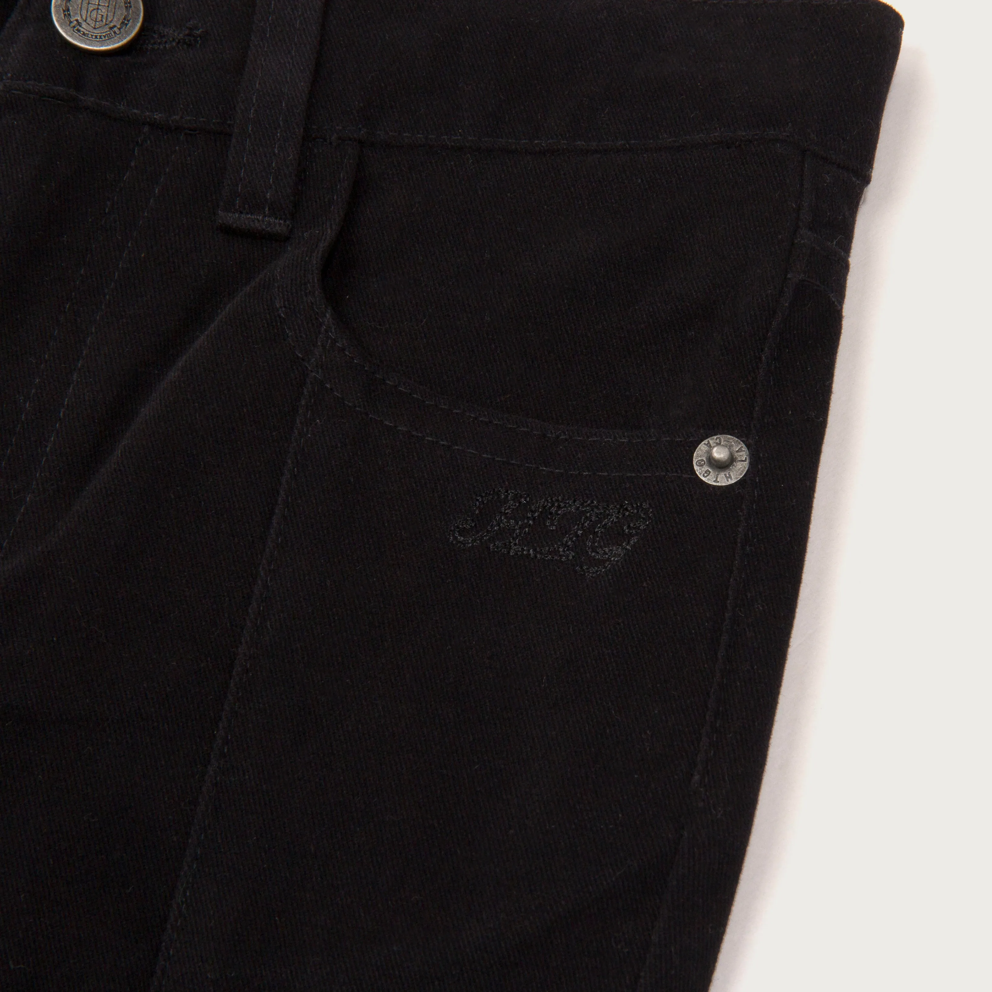 Kids Front Seam Pant - Black