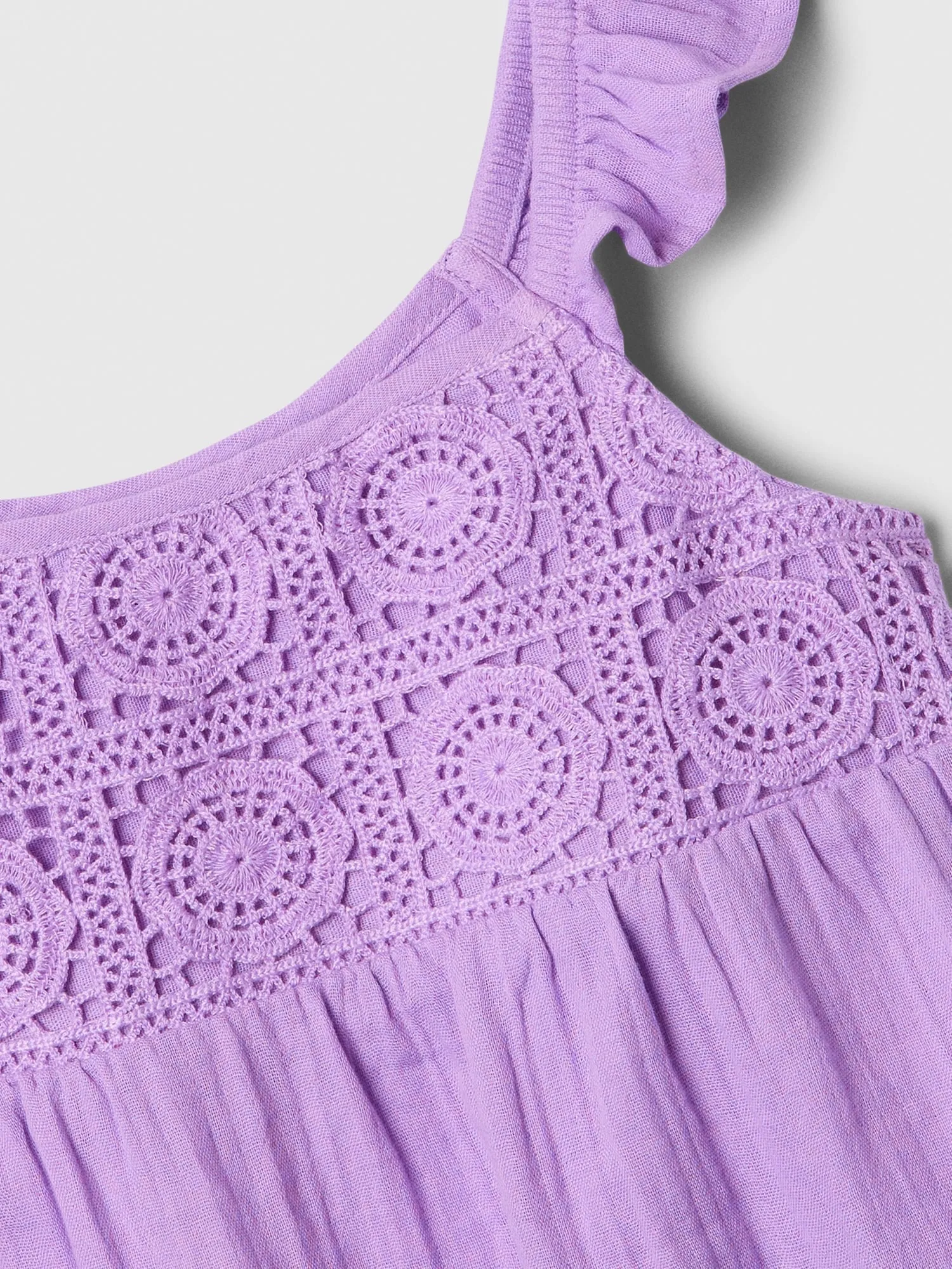 Kids Gauze Crochet Top