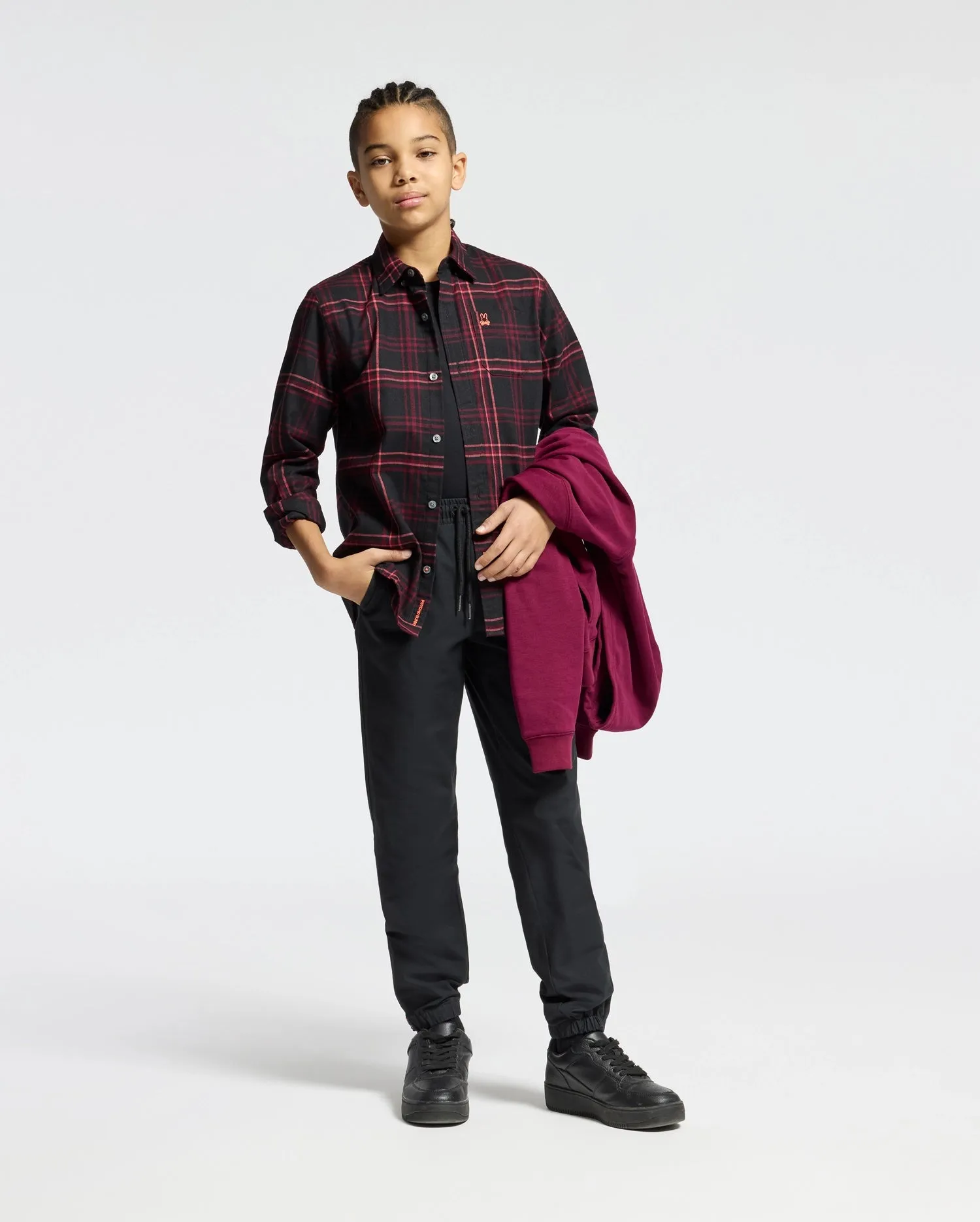 KIDS HAYES PLAID SHIRT - B0C842D200