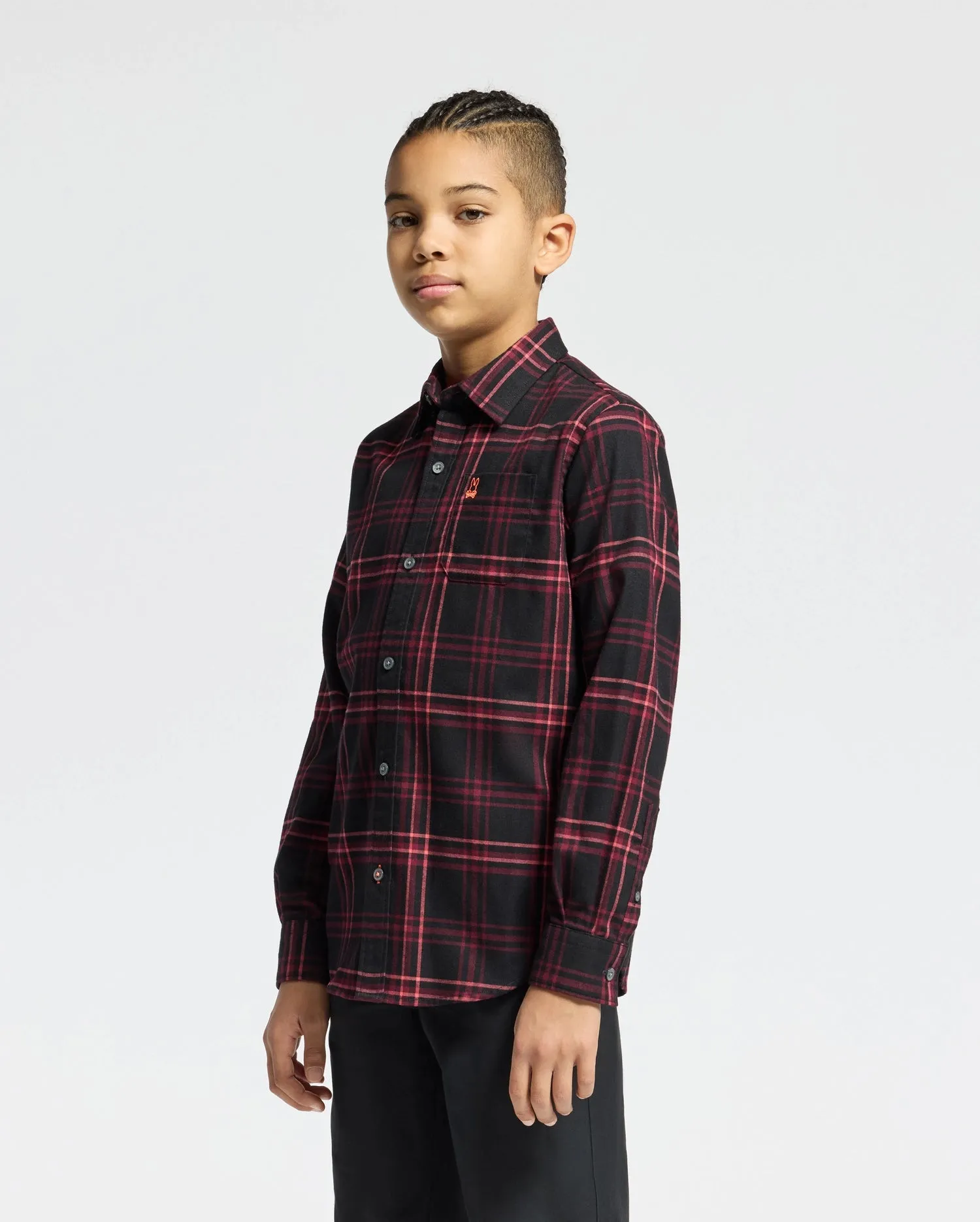 KIDS HAYES PLAID SHIRT - B0C842D200