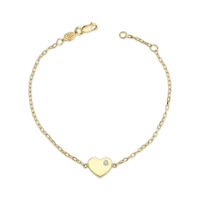 Children's Birthstone Heart Bracelet