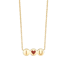 Children's Heart-Shaped Initial Necklace