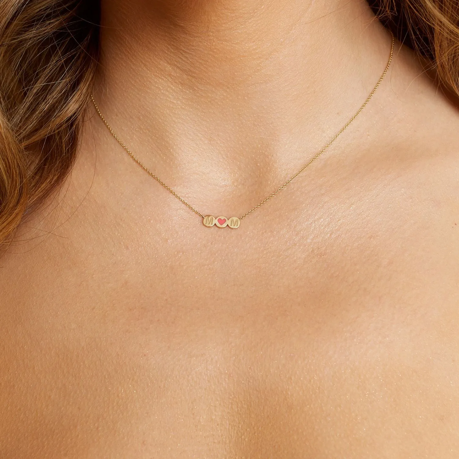 Children's Heart-Shaped Initial Necklace