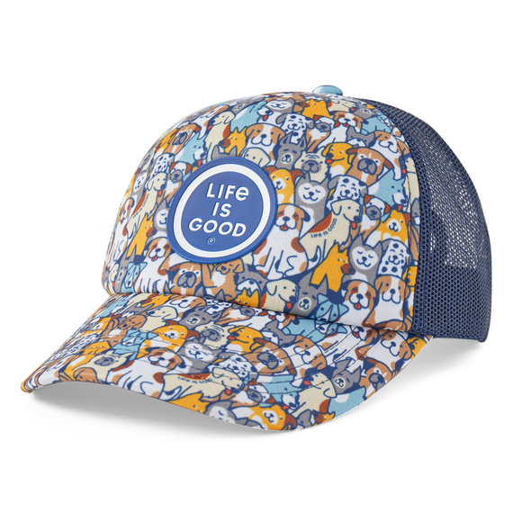 Children's Dog Pattern Trucker Cap