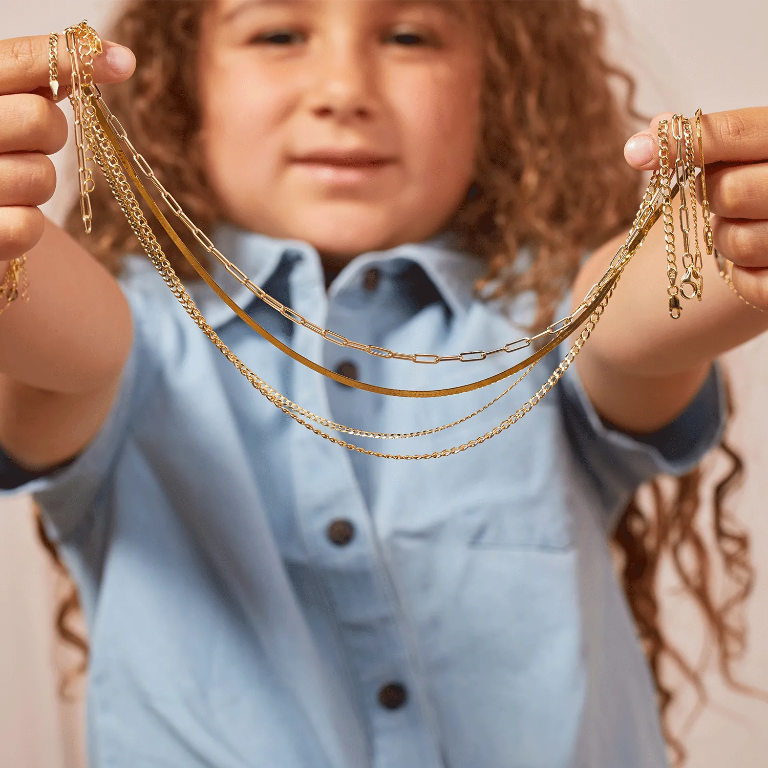 Children's 3mm Herringbone Necklace