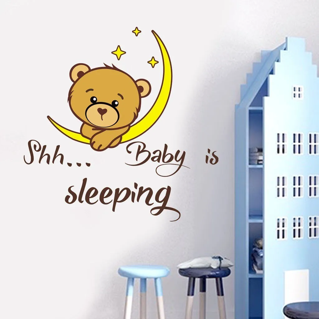 Shh Baby is Sleeping Wall Sticker Kids Room Decor