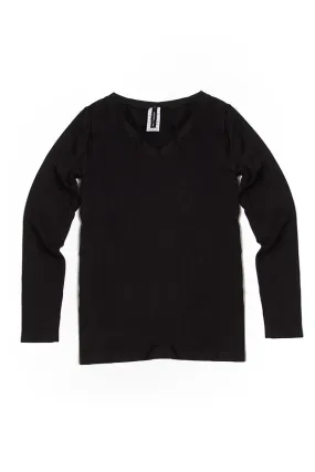 Kids Long Sleeve Seamless V Neck