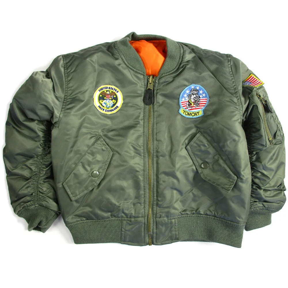 Kids MA1 Jacket with patches