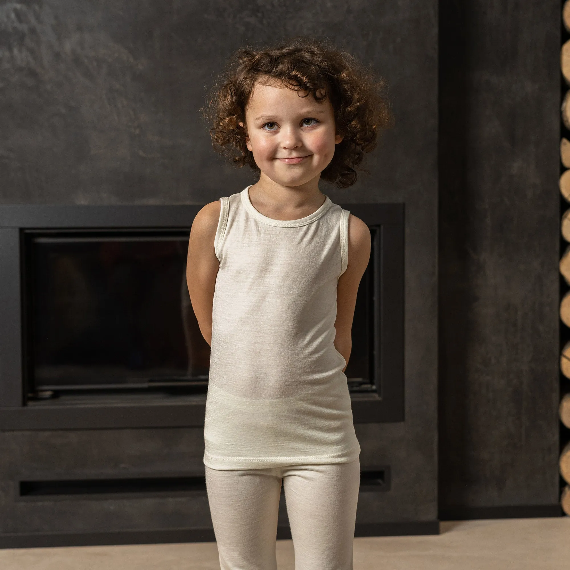 Kids' Merino Tank Top Natural