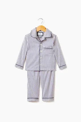 Kids Navy French Ticking Pajama Set