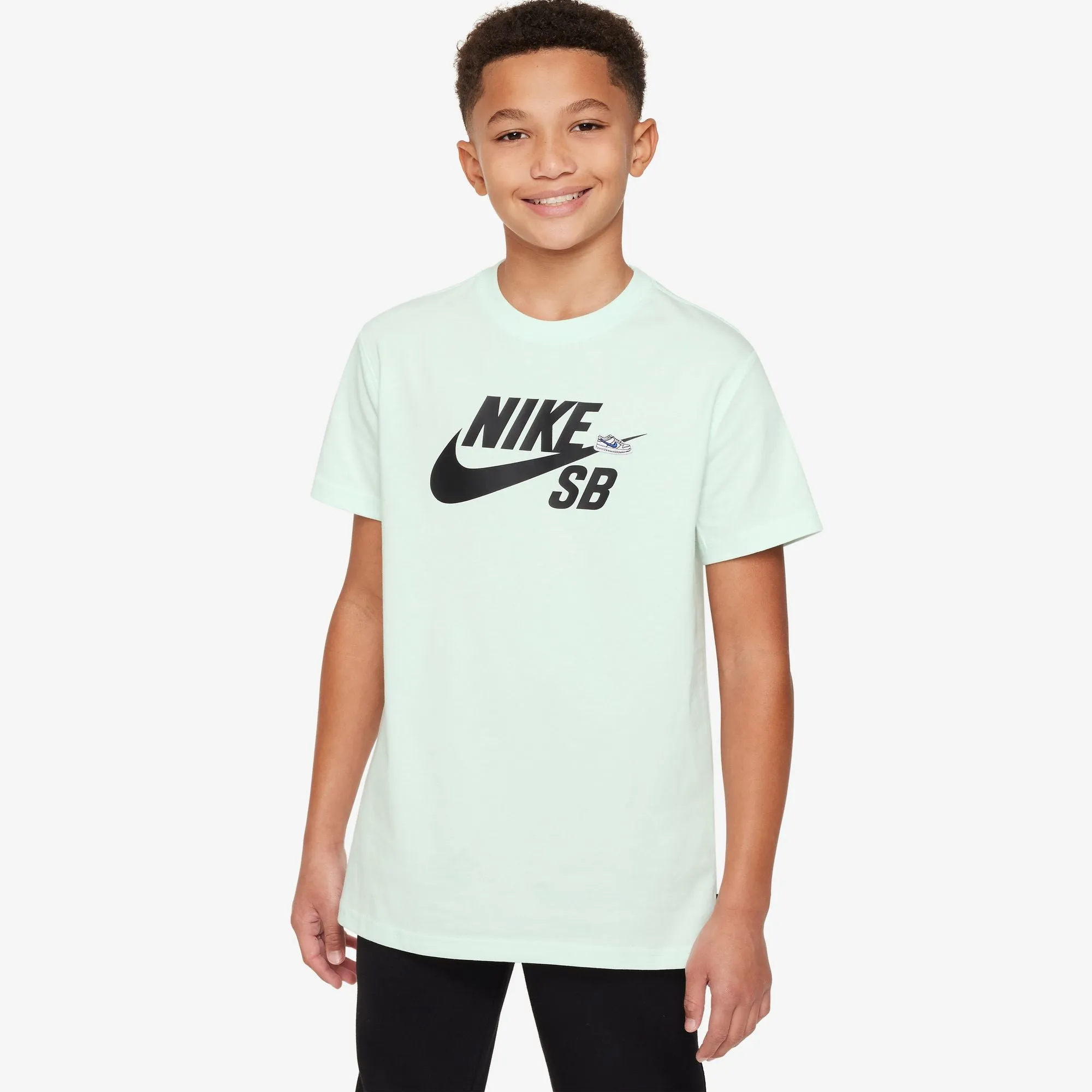 Nike SB Kid's Big T-Shirt in Barely Green