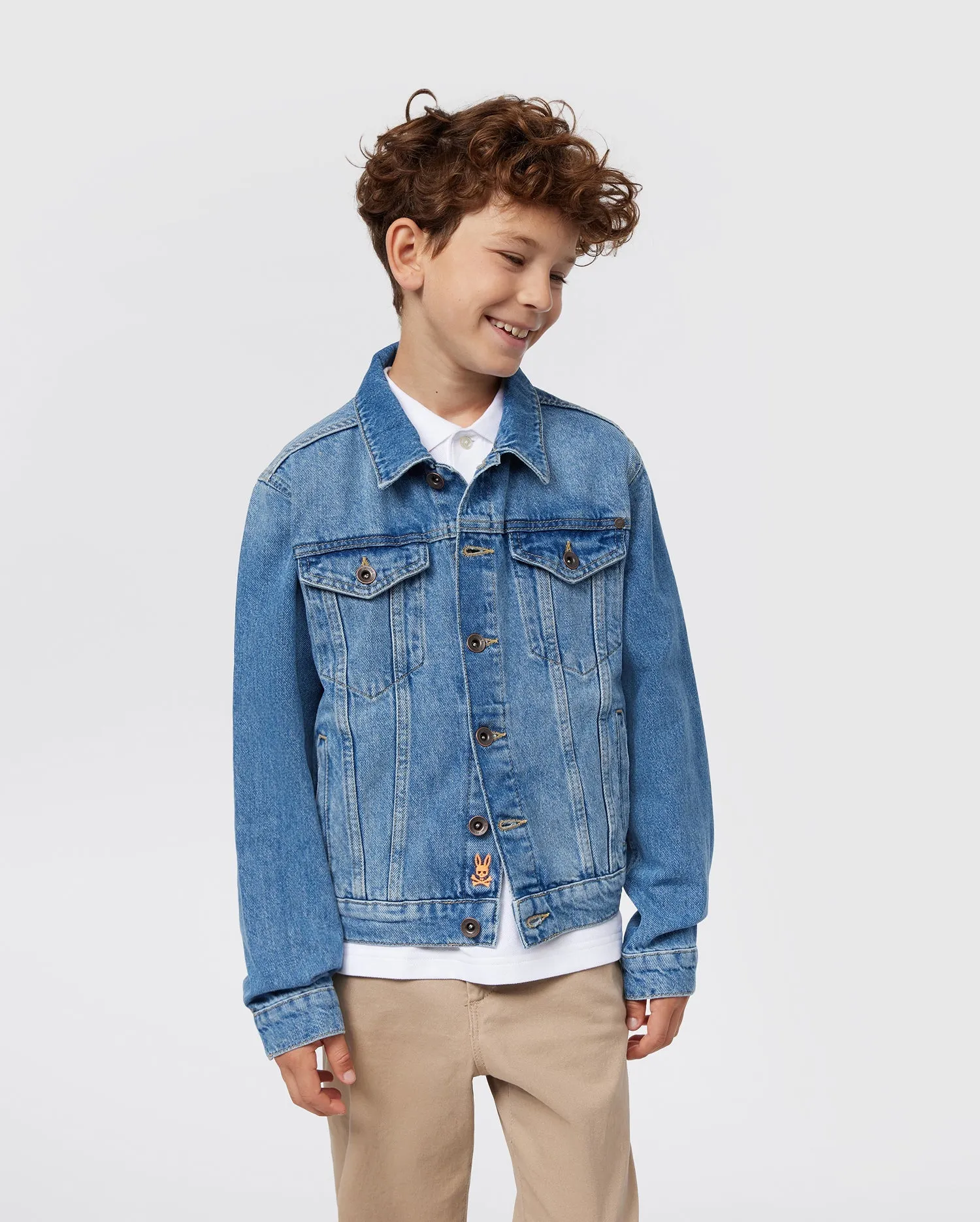 KIDS PATHE DENIM JACKET - B0J741X1CO