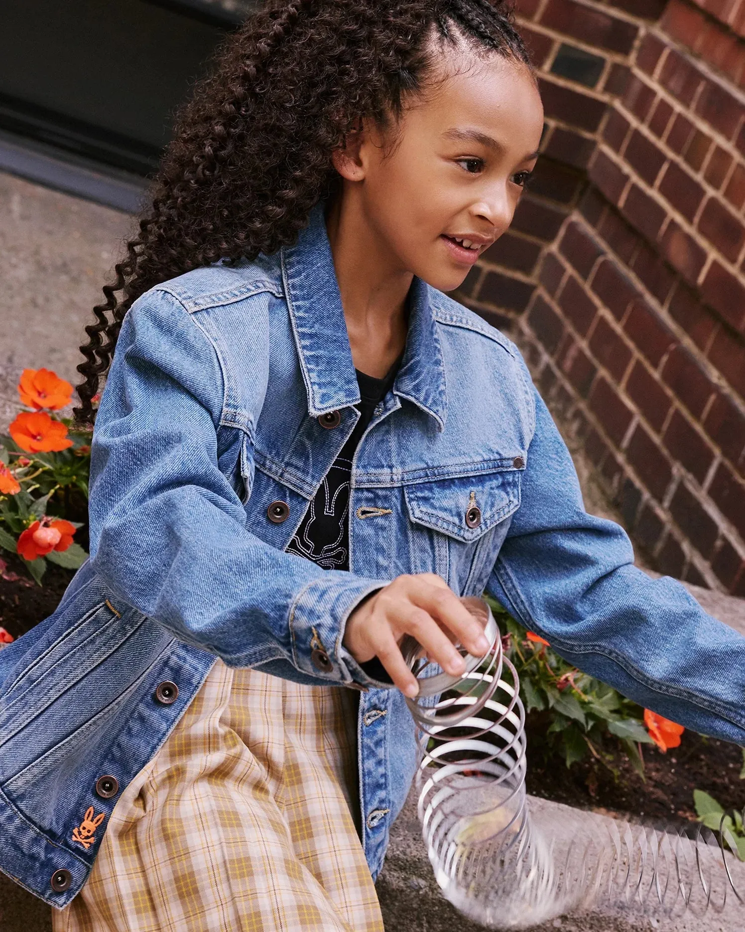 KIDS PATHE DENIM JACKET - B0J741X1CO