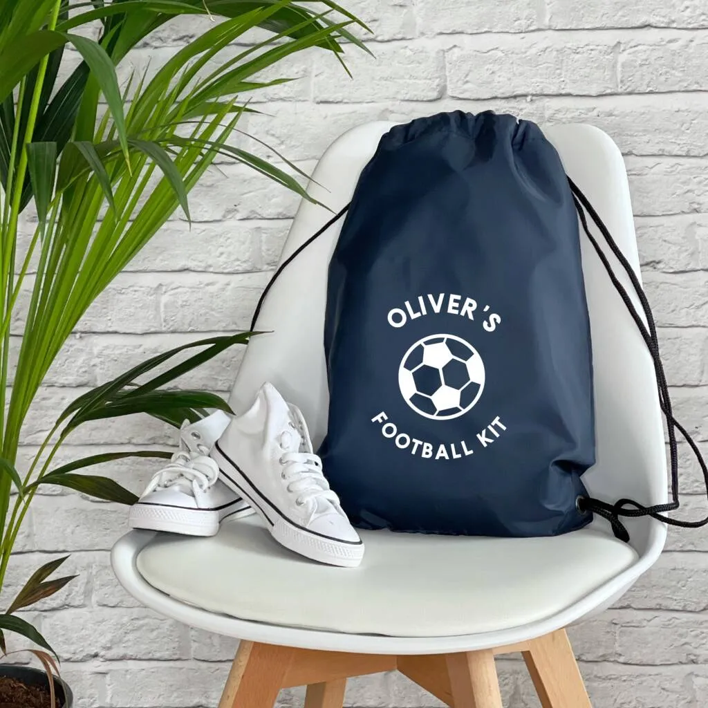 Kids Personalised Football Kit Bag