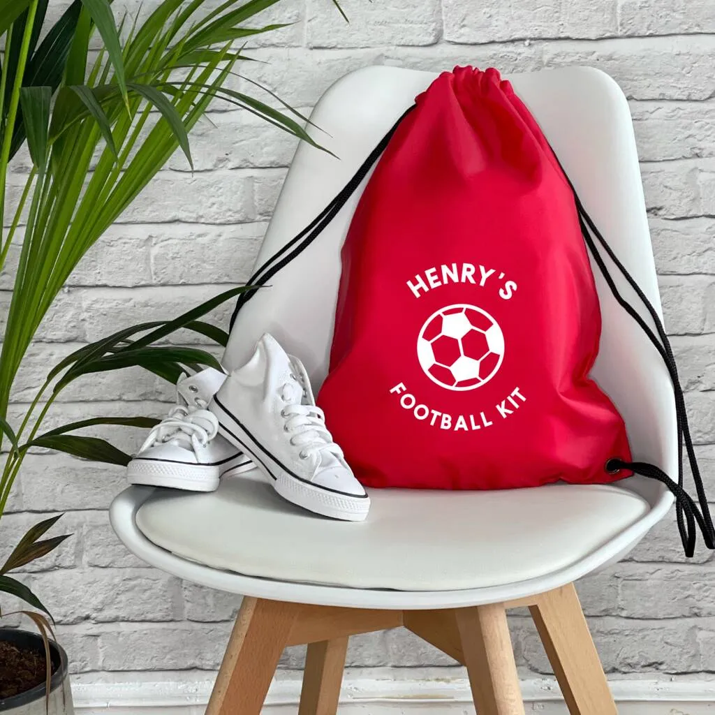 Kids Personalised Football Kit Bag