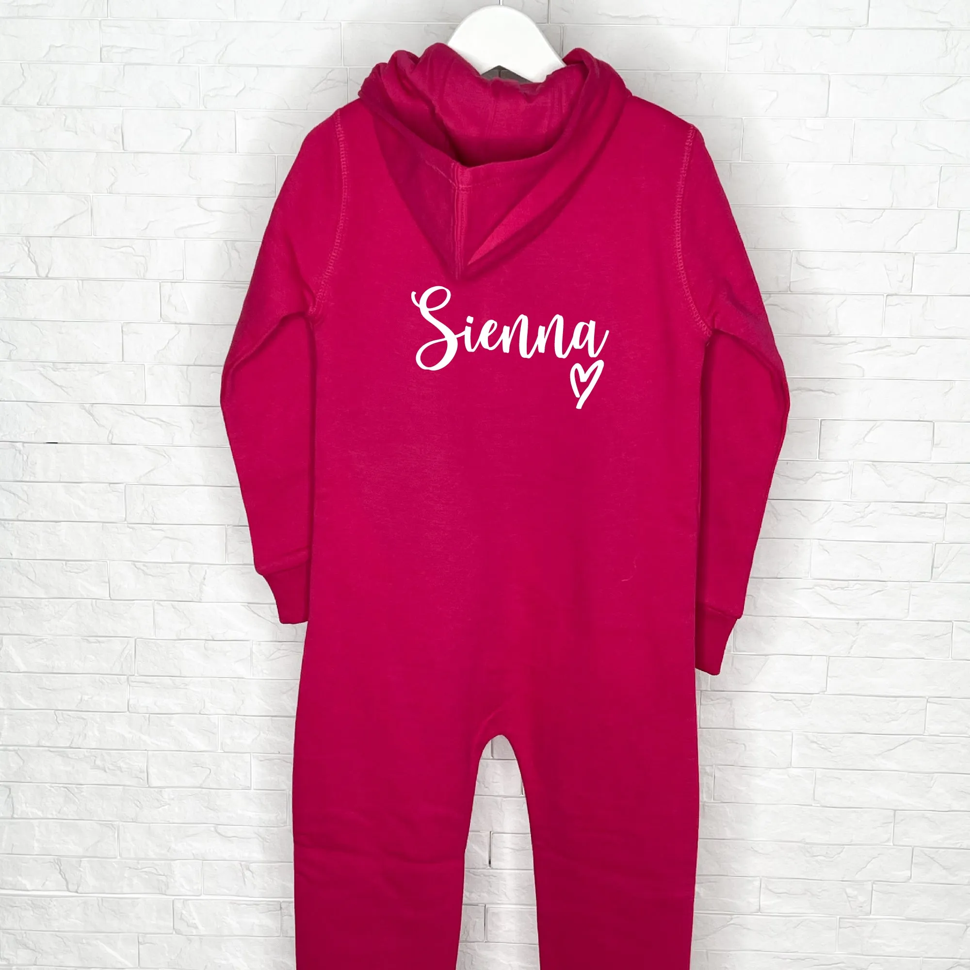 Kids Personalised Onesie Script With Heart