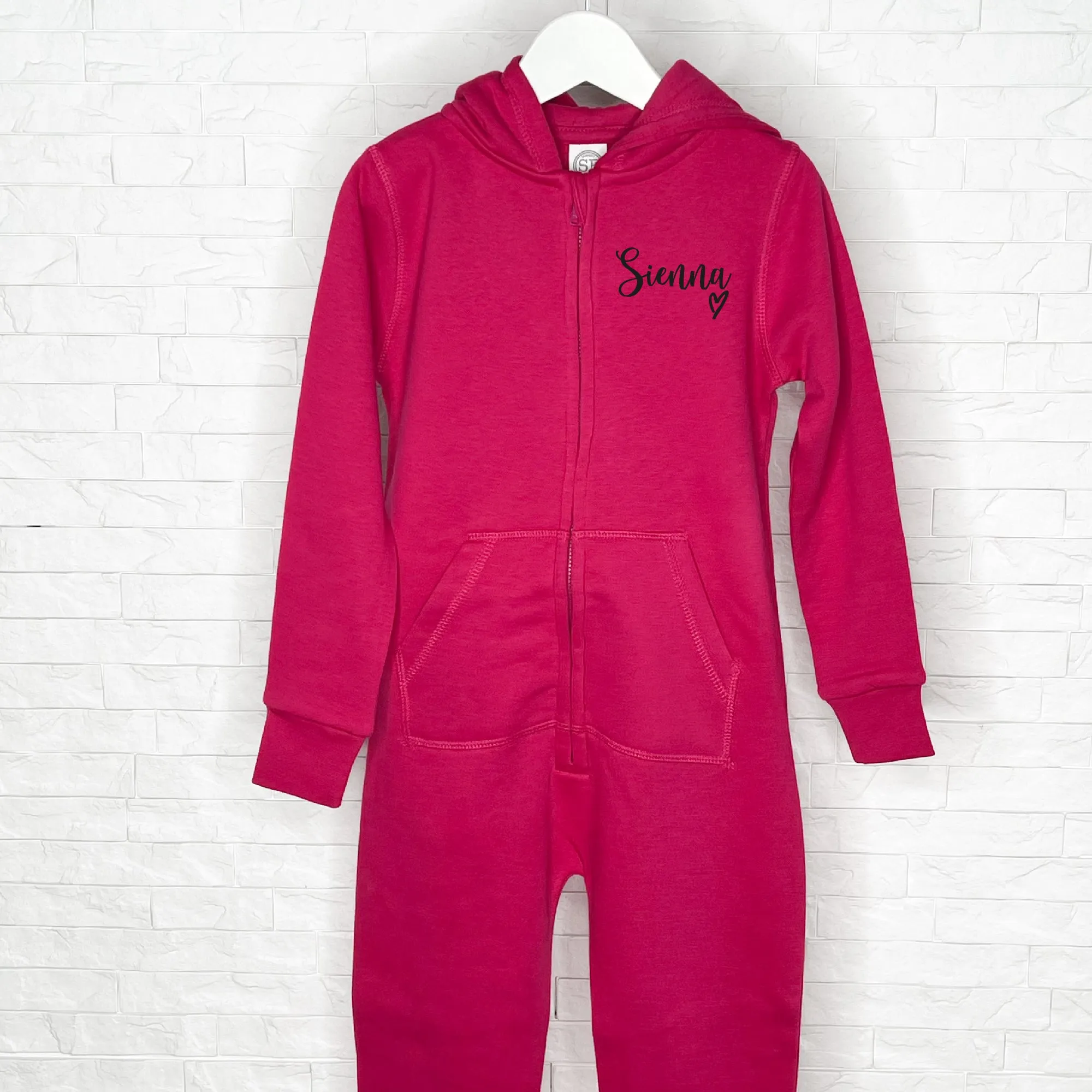 Kids Personalised Onesie Script With Heart