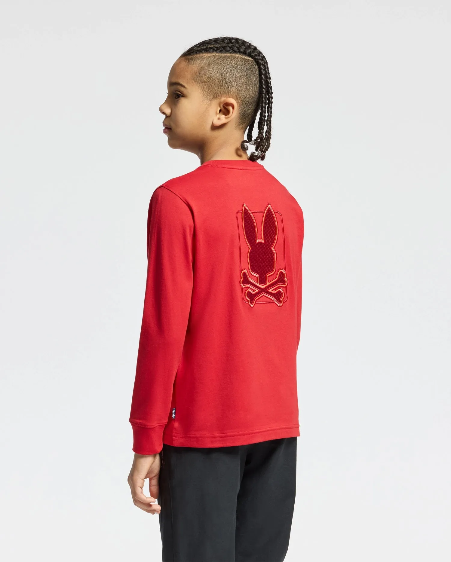 KIDS PIERCE LONG SLEEVE  BACK GRAPHIC TEE - B0T178E200