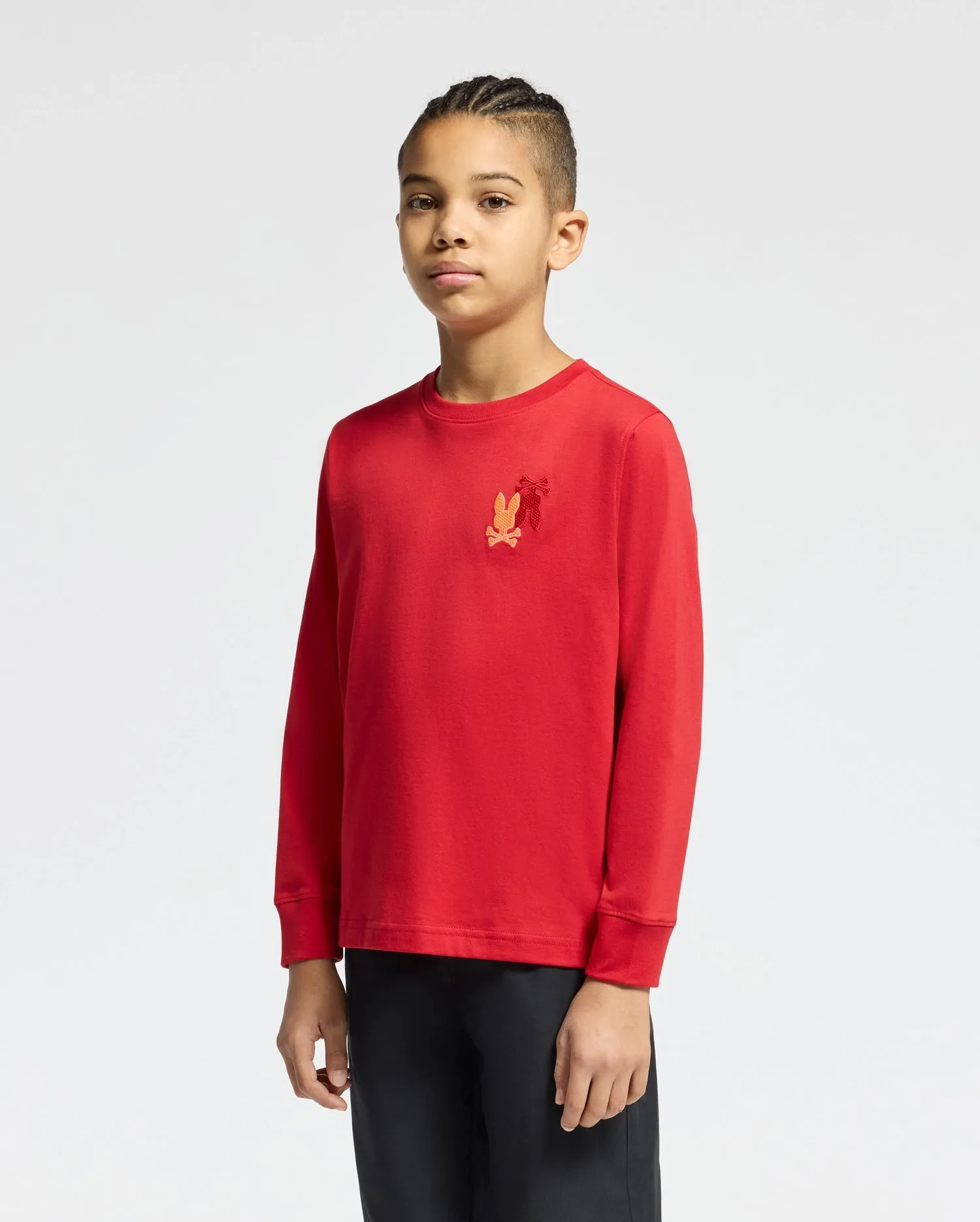 KIDS PIERCE LONG SLEEVE  BACK GRAPHIC TEE - B0T178E200