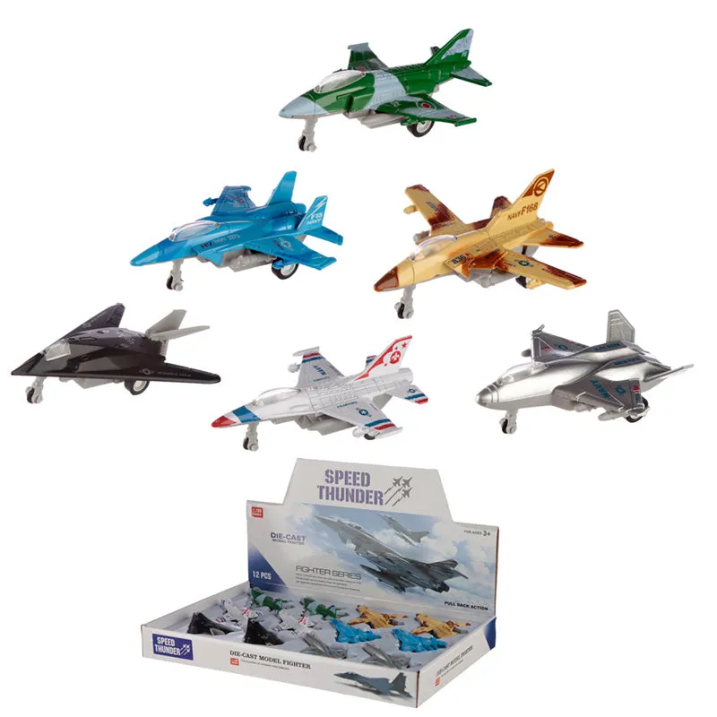 Child's Pull-Back Fighter Jet Plane Toy Model TY686