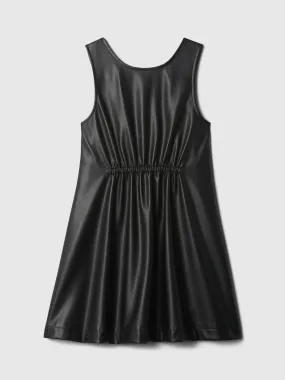 Kids Relaxed Vegan-Leather Dress