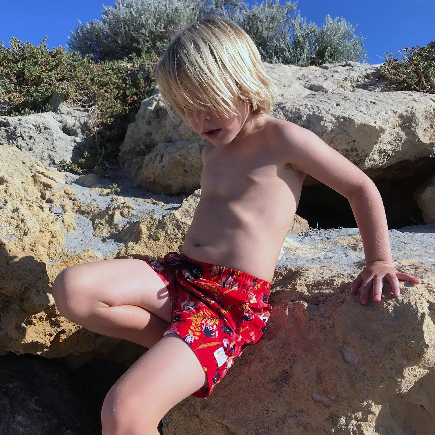 Kids Retro Trunks: Garden Party