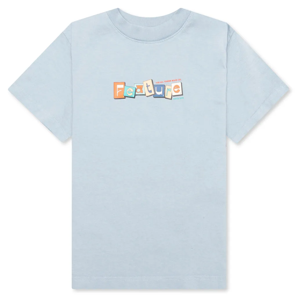 Children's Scrabble T-shirt in Clear Blue