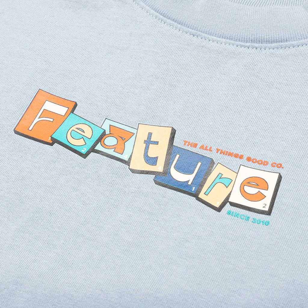 Children's Scrabble T-shirt in Clear Blue