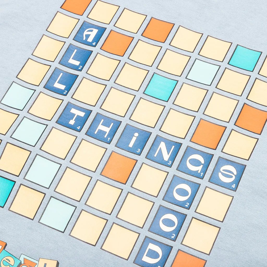 Children's Scrabble T-shirt in Clear Blue