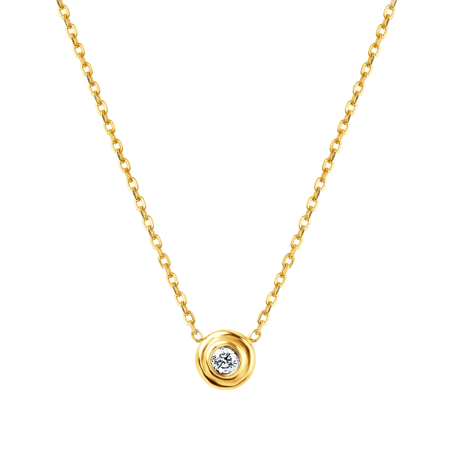 Children's Bezel Solitaire Necklace