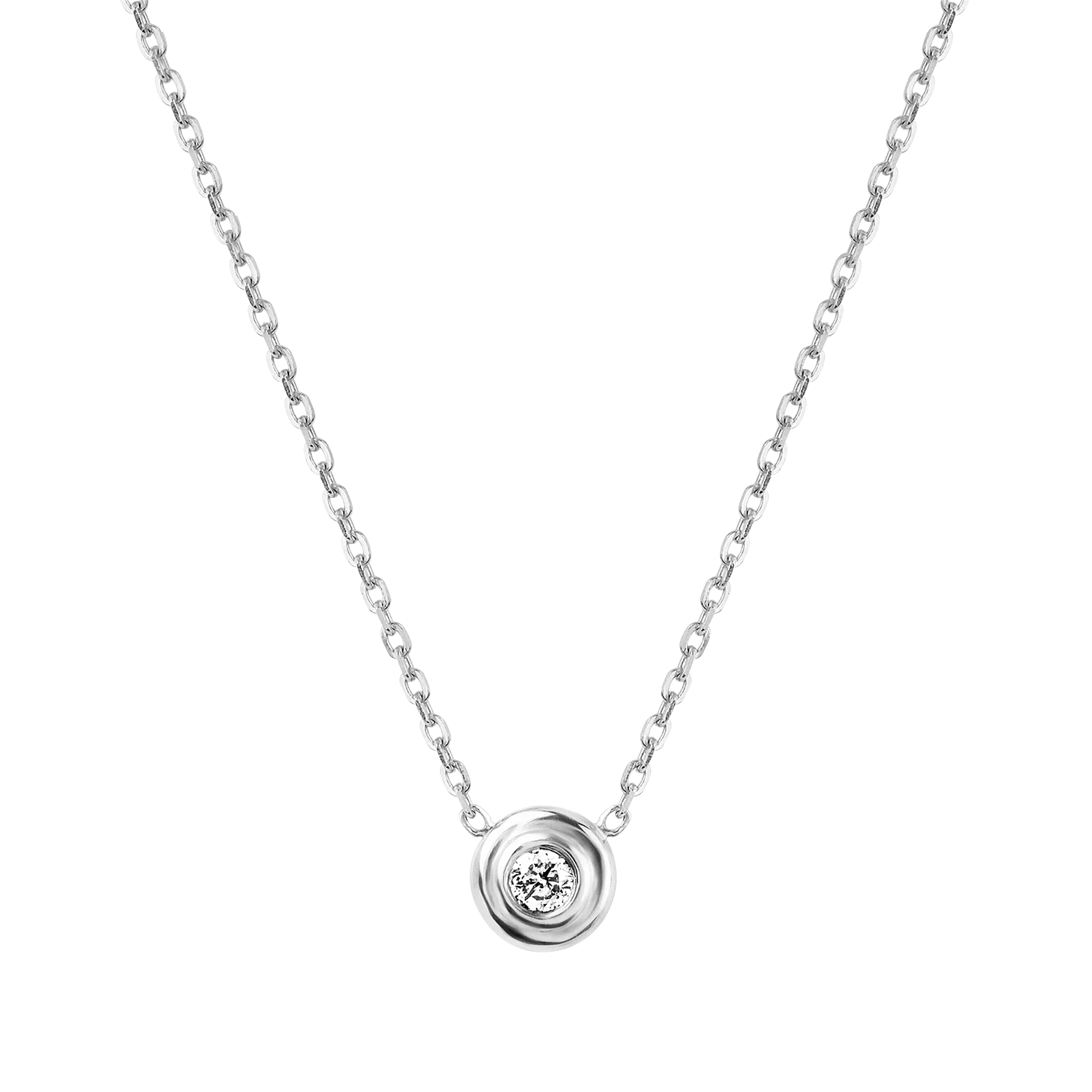 Children's Bezel Solitaire Necklace