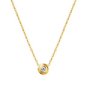 Children's Bezel Solitaire Necklace