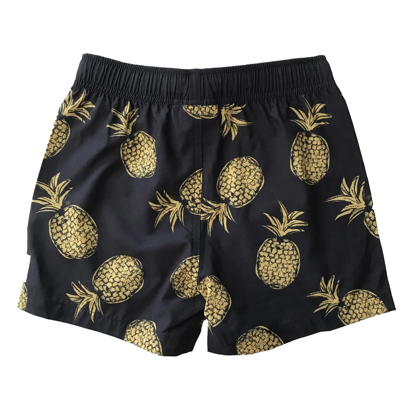 Kids Stretchy Trunks: Gold Pineapples