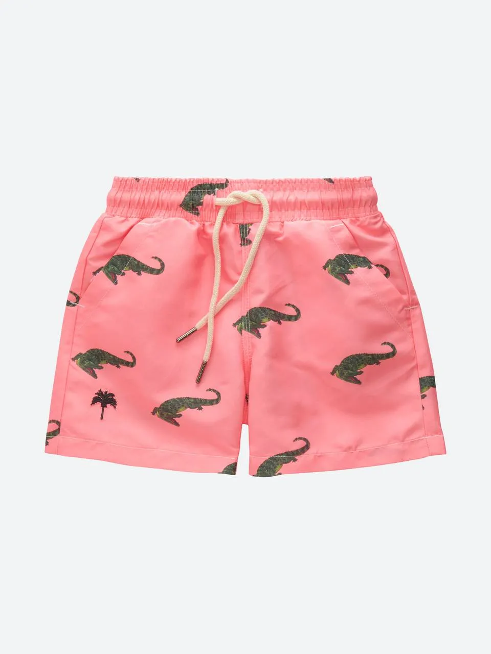 Kids Swim Shorts - Coral Croco