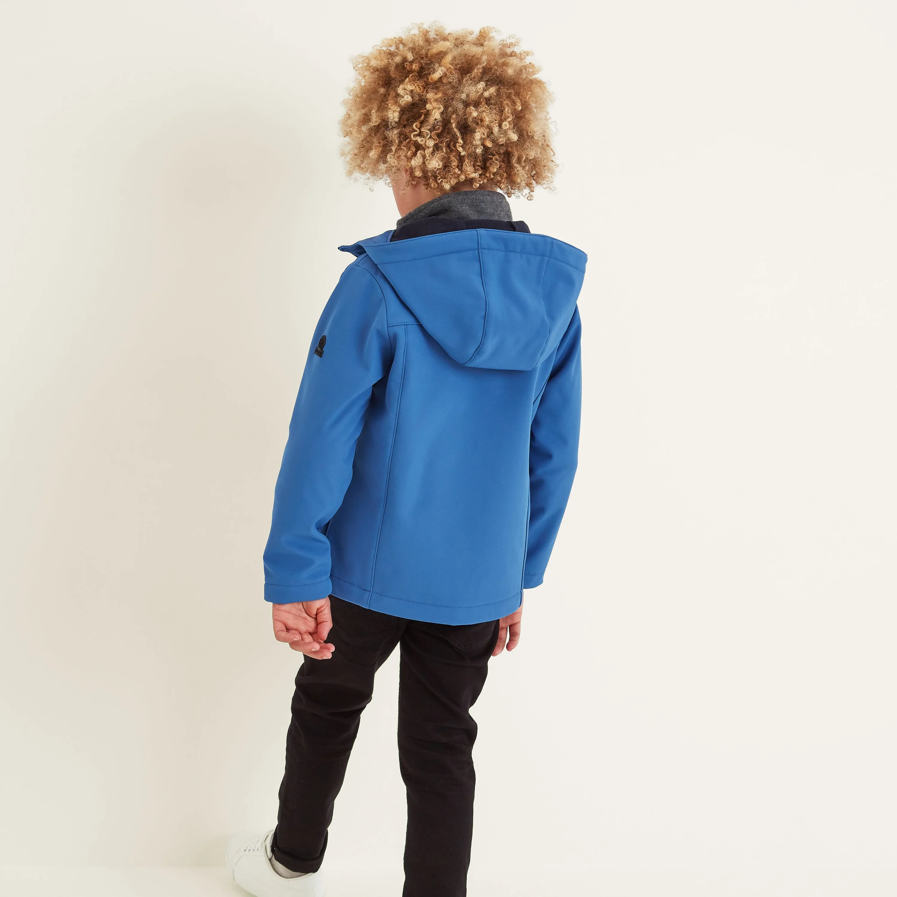 Koroma Kids Softshell Hooded Jacket - Aegean Blue