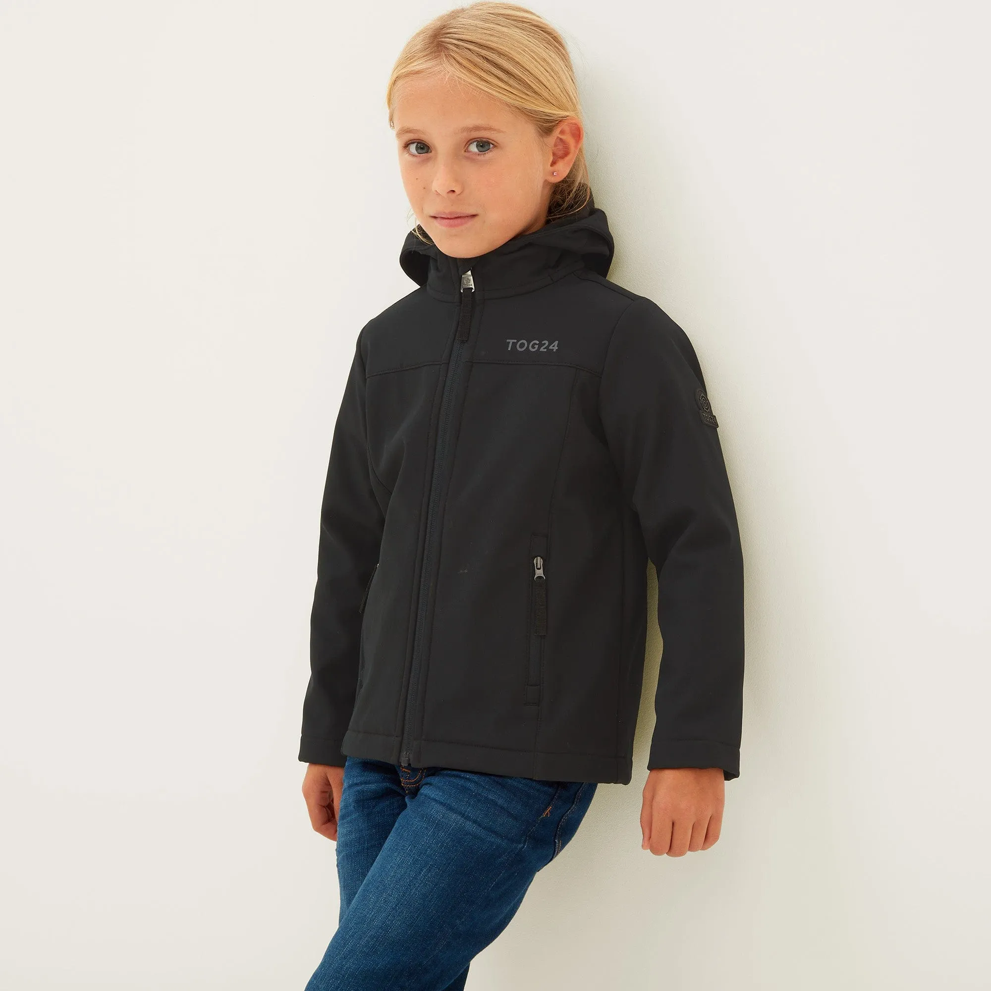 Koroma Kids Softshell Hooded Jacket - Black