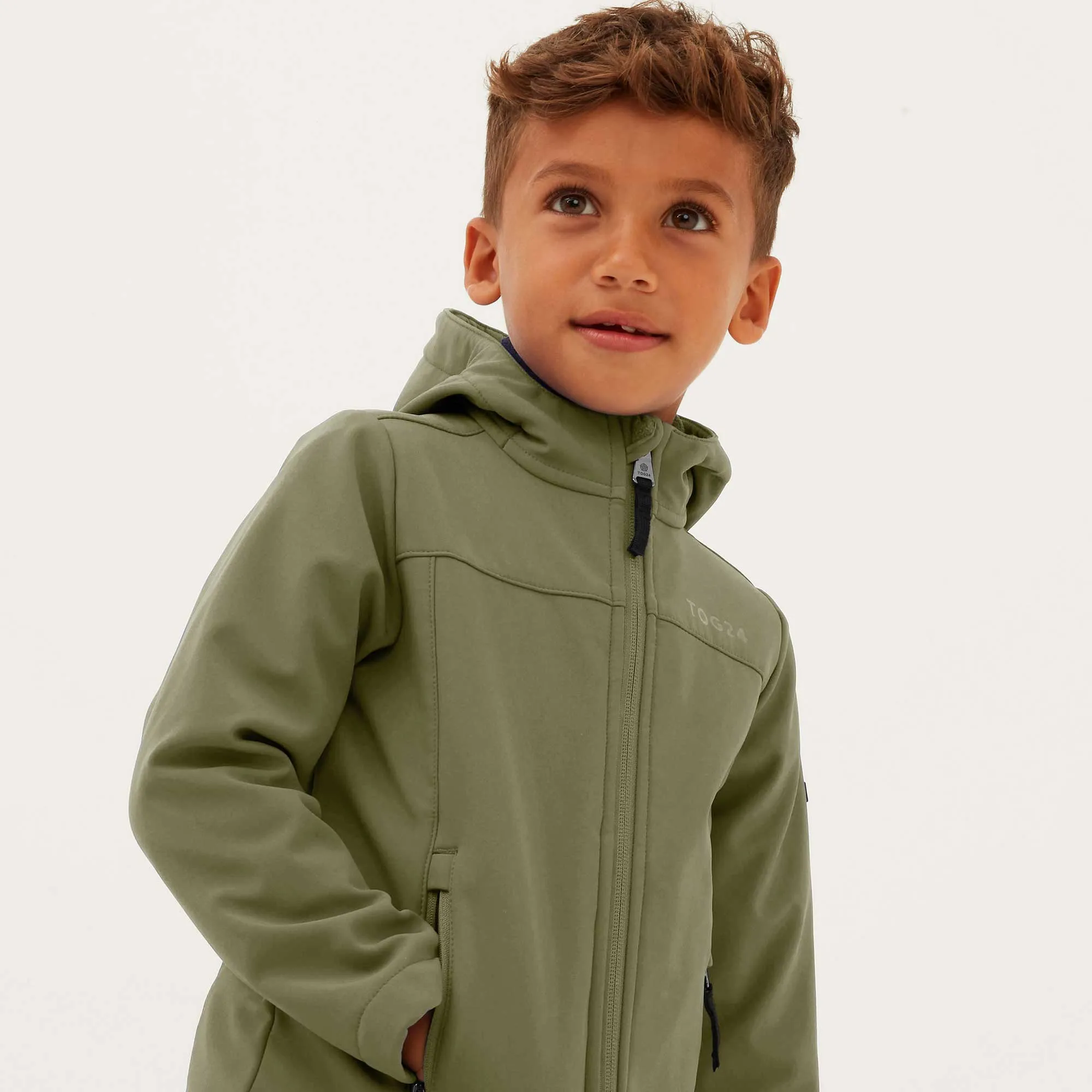 Koroma Kids Softshell Hooded Jacket - Khaki