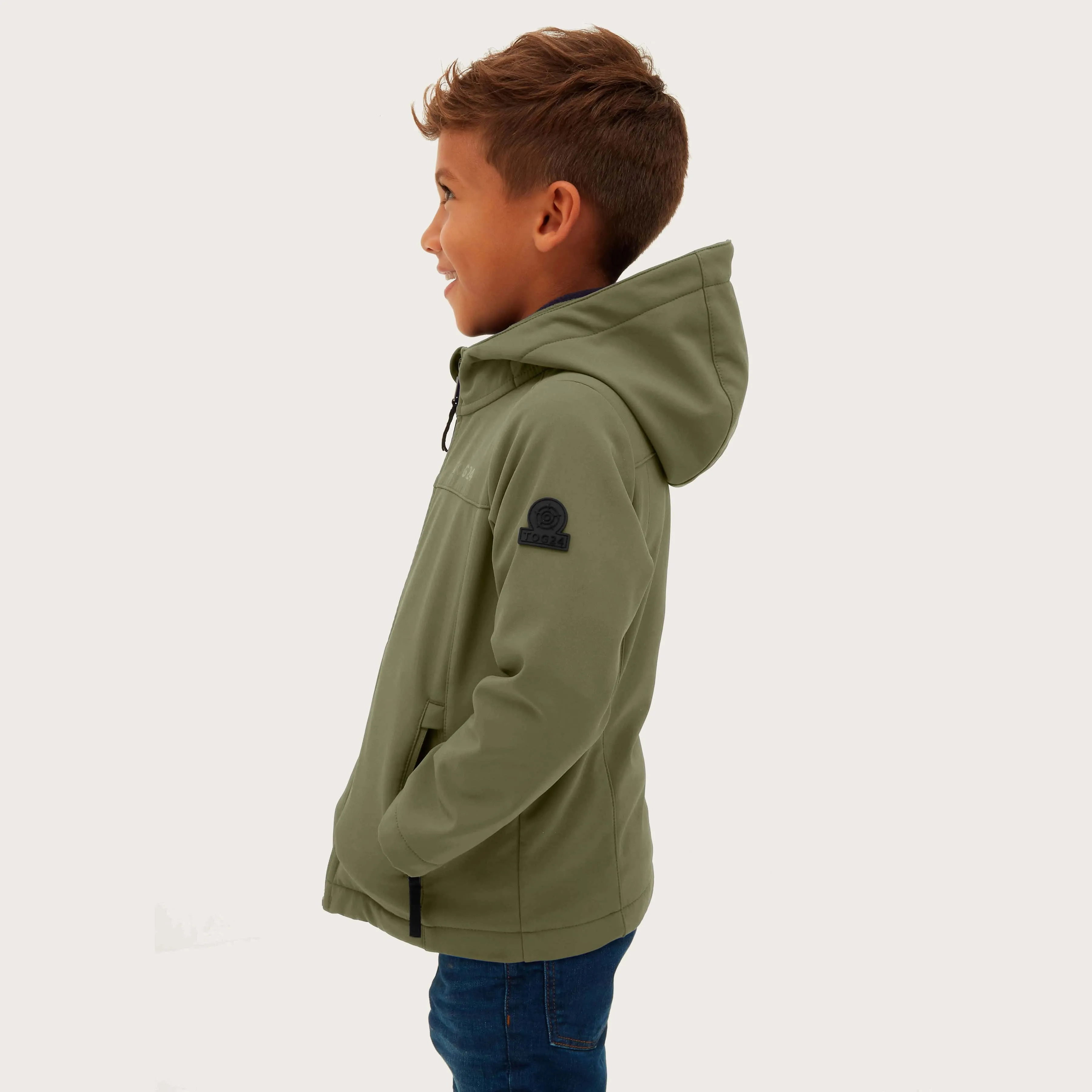 Koroma Kids Softshell Hooded Jacket - Khaki