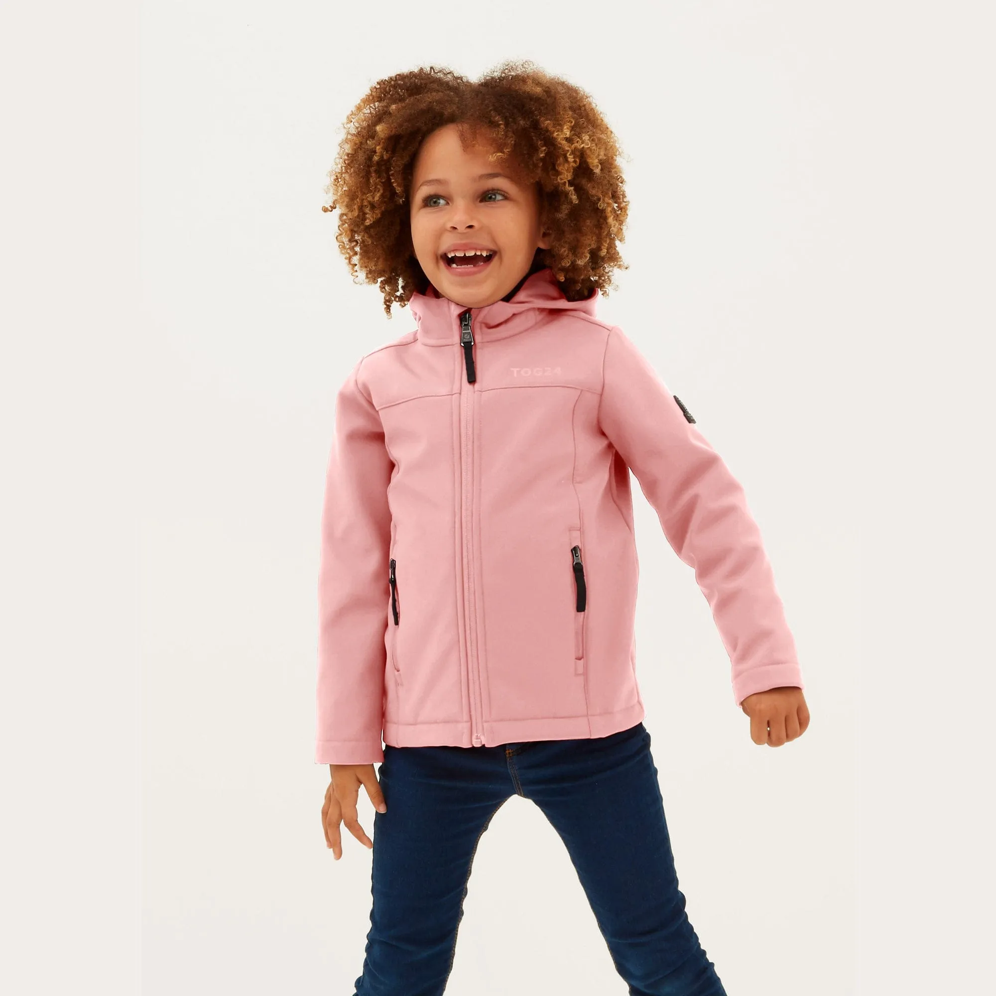 Koroma Kids Softshell Hooded Jacket - Playful Pink