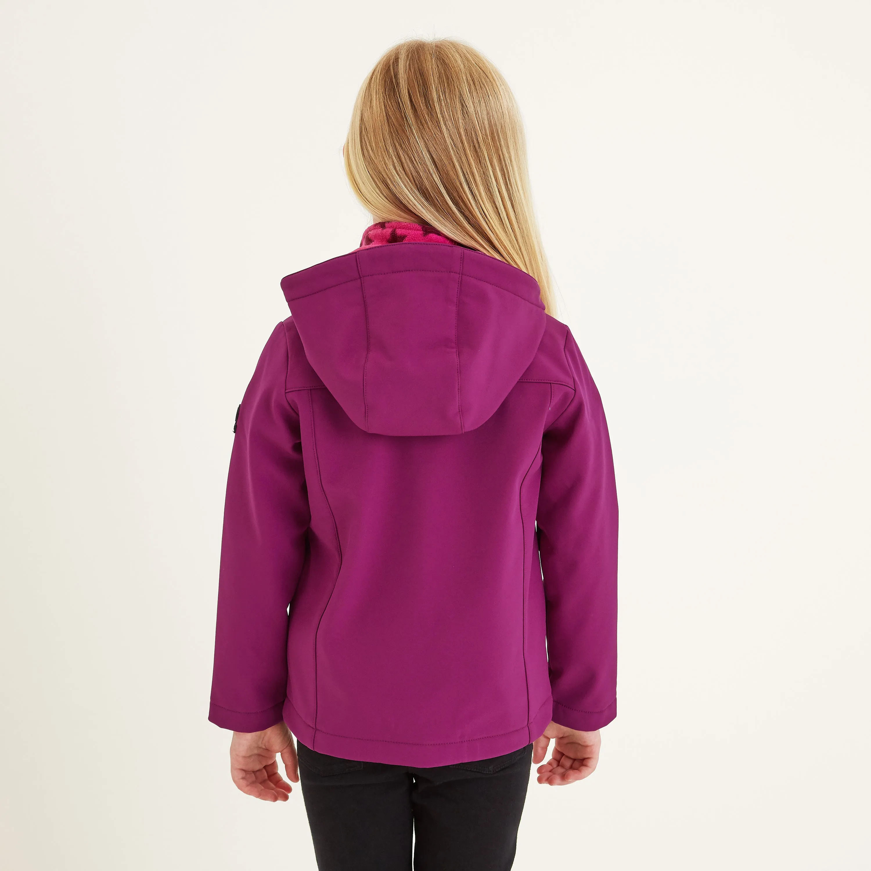 Koroma Kids Softshell Hooded Jacket - Purple Berry