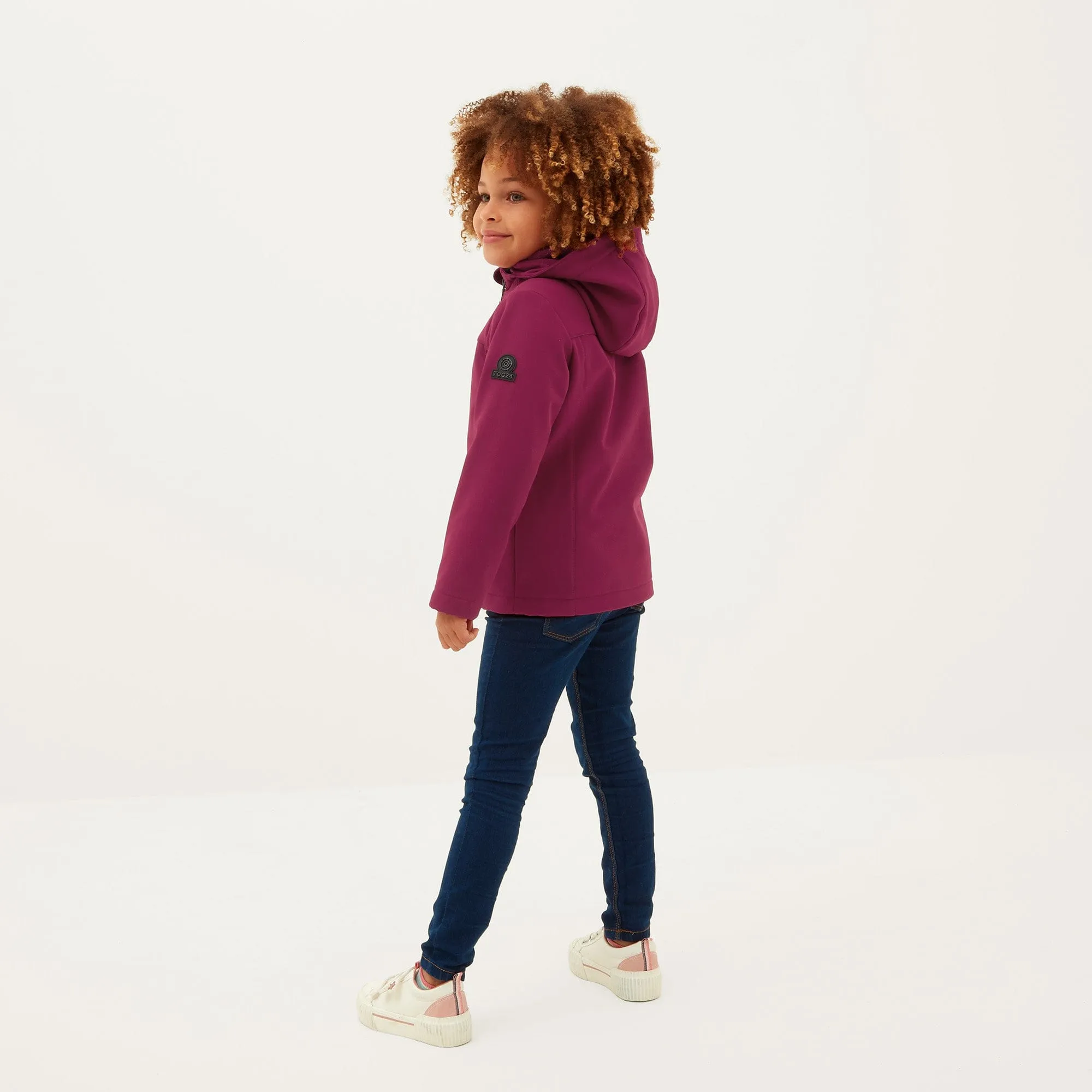 Koroma Kids Softshell Hooded Jacket - Raspberry