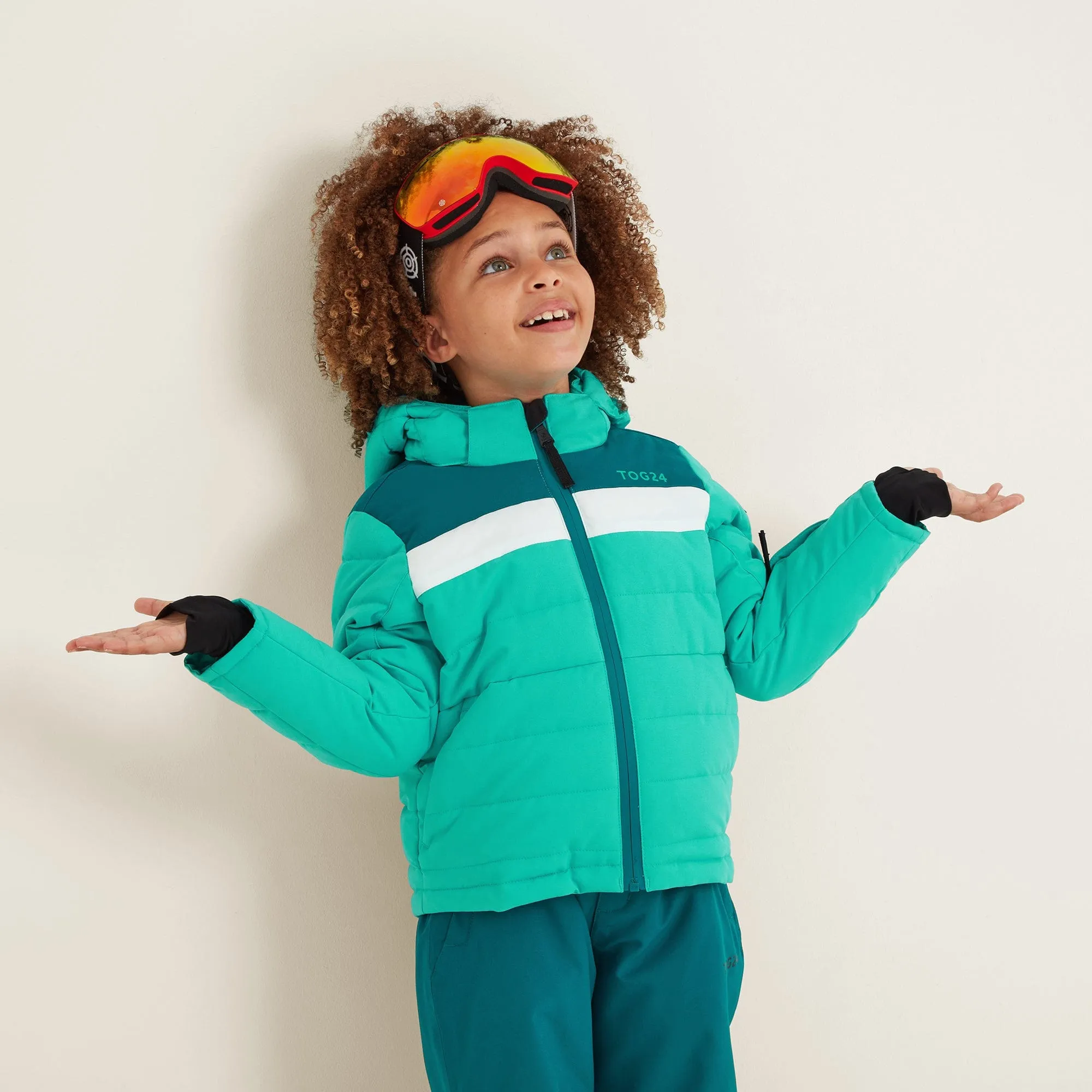 Laithe Kids Ski Jacket - Ceramic Blue/Pacific Blue