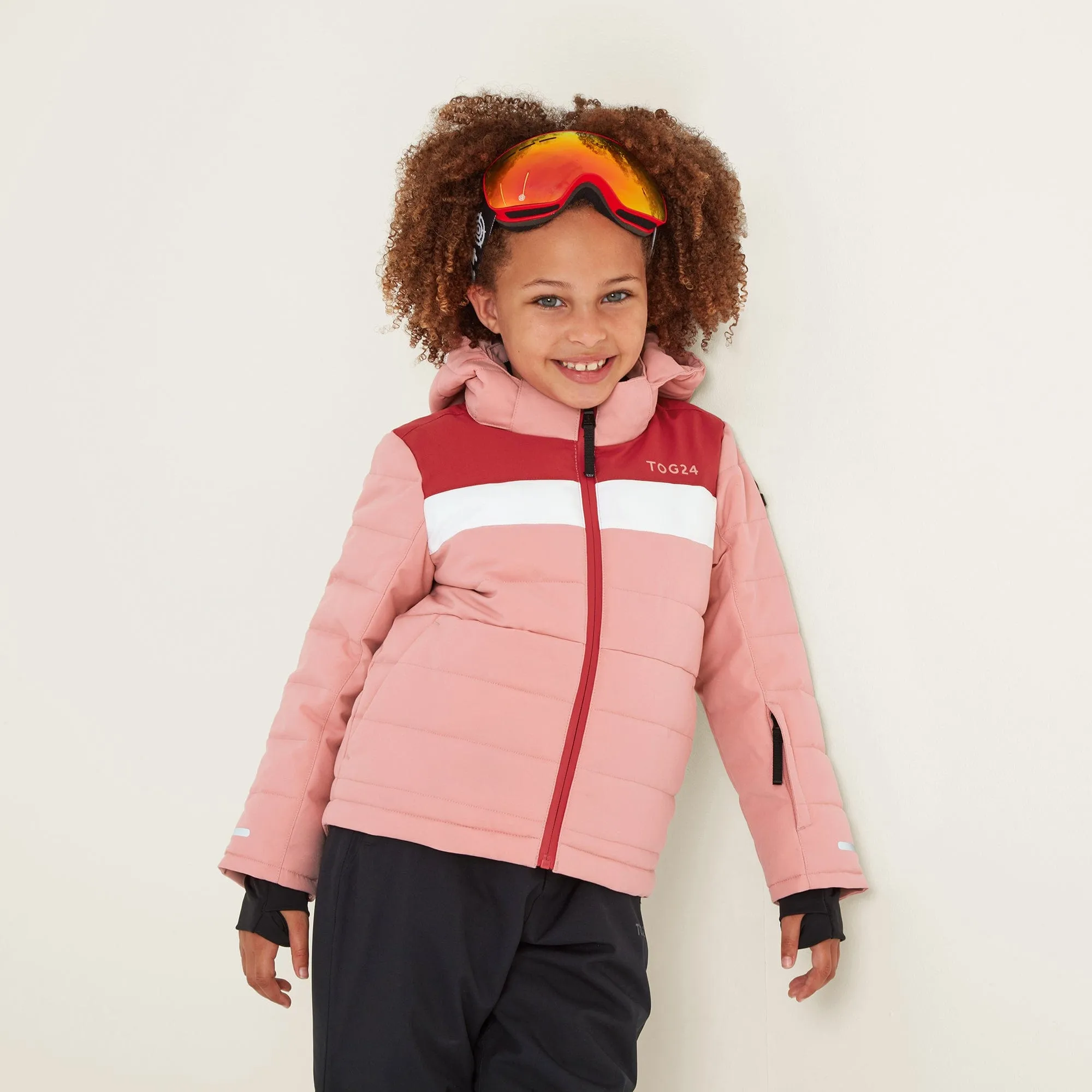 Laithe Kids Ski Jacket - Playful Pink/Dark Pink