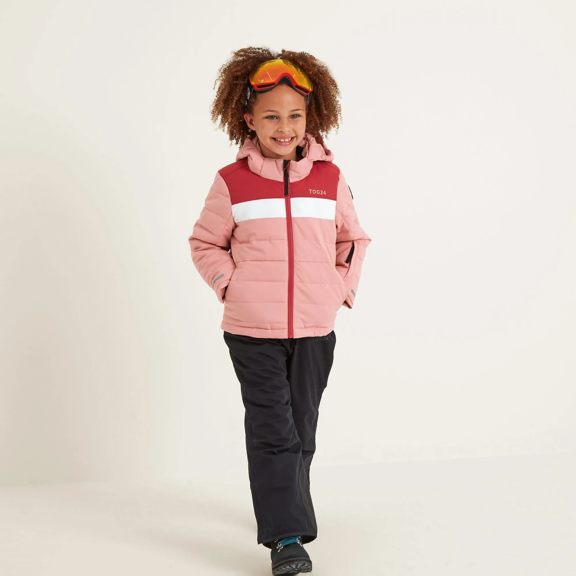 Laithe Kids Ski Jacket - Playful Pink/Dark Pink