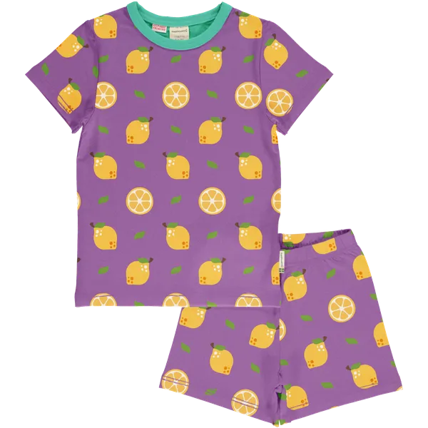 Lemon Print Organic Cotton Kids PJs