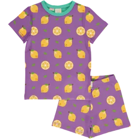 Lemon Print Organic Cotton Kids PJs